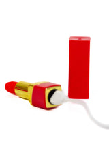 Cousins Group - Pink Pussycat - Rechargeable Lipstick Vibrator - Red/Gold Sex Toy - Tophatter Daily Deals