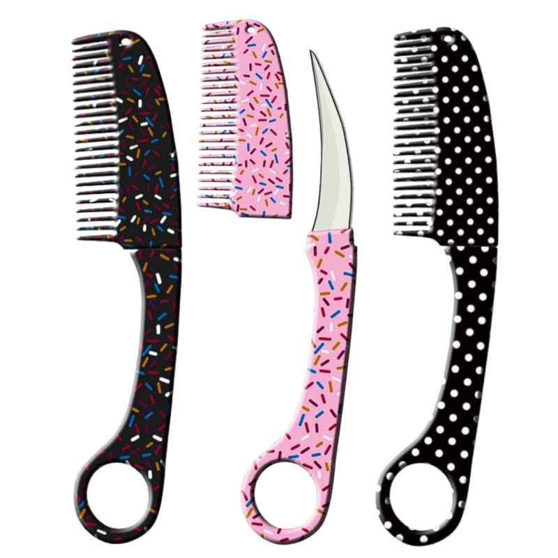 Hidden Blade Self-Defense Comb Knife Knives & Knuckles - Tophatter Daily Deals