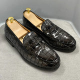 Genuine Cow Leather Male Dress Shoes Round Toe Loafer Shoes Men Shoes - Tophatter Daily Deals