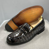 Genuine Cow Leather Male Dress Shoes Round Toe Loafer Shoes Men Shoes - Tophatter Daily Deals