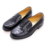 Genuine Cow Leather Male Dress Shoes Round Toe Loafer Shoes Men Shoes - Tophatter Daily Deals