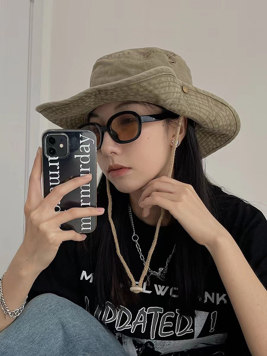 Cowboy Hiking Bucket Hats With String Men Denim Beach Sun Hat Cap - Tophatter Daily Deals