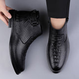Cowhide Boots Warm Winter Boots Men Shoes - Tophatter Daily Deals