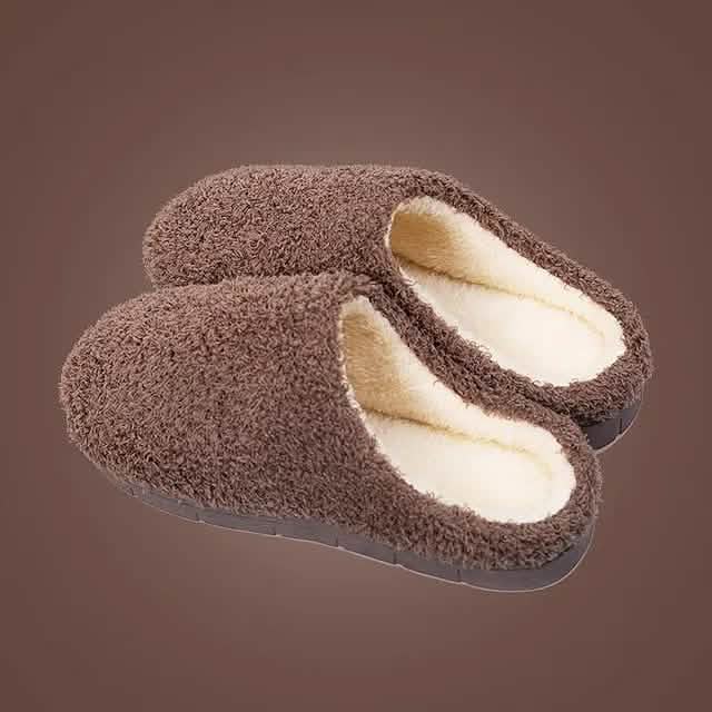 Cozy Anti-Skid Rubber Sole Home Slippers Coffee Men's Shoes - Tophatter Daily Deals