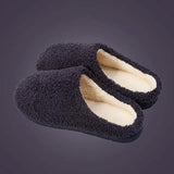 Cozy Anti-Skid Rubber Sole Home Slippers Navy Men's Shoes - Tophatter Daily Deals