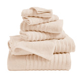 Luxury Combed Cotton Bath Towel Set - Karina Collection 6 Piece Set Pink Sand Bath - Tophatter Daily Deals
