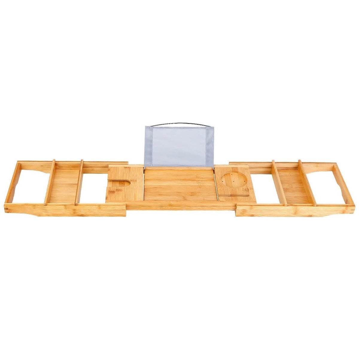 Crafted Bamboo Bath Tray Table Extendable Reading Rack Bamboo Bath - Tophatter Daily Deals