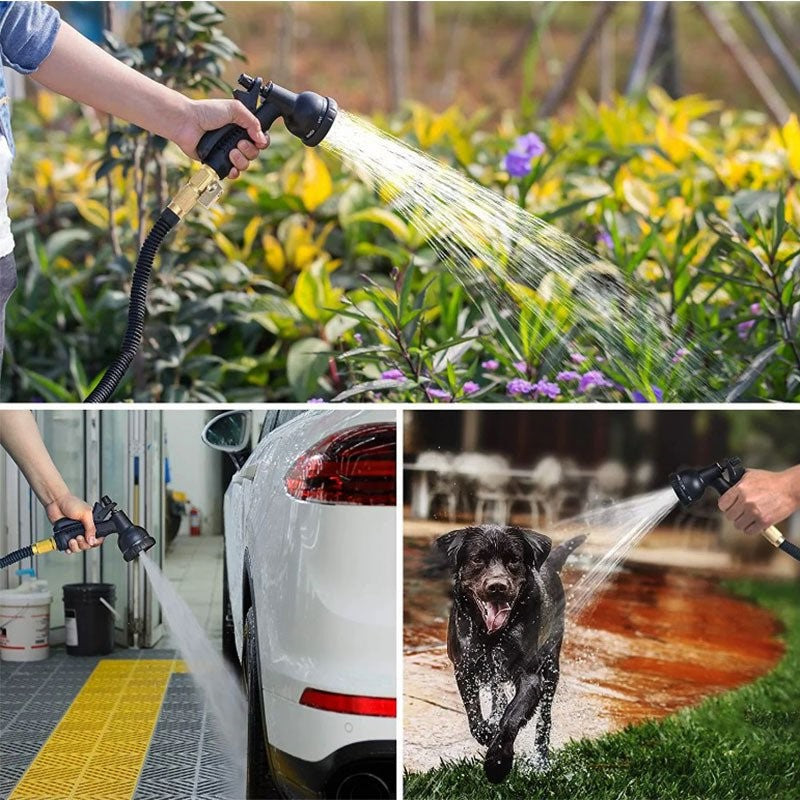 Expandable Garden Hose 100FT Retractable Kink Resistant - Tophatter Daily Deals