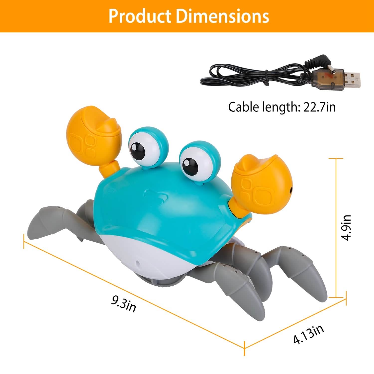 Crawling Crab Baby Toy with Music and LED Light Toys & Games - Tophatter Daily Deals