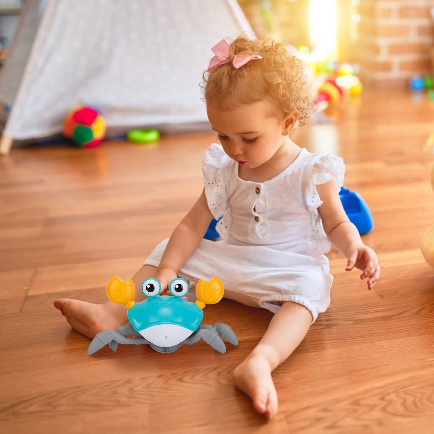 Crawling Crab Baby Toy with Music and LED Light Toys & Games - Tophatter Daily Deals