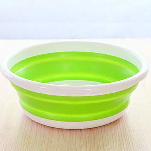 Creative Collapsible Water Basin Portable Travel Basin Washing Tool Fashion Hobbies Green Bath - Tophatter Daily Deals