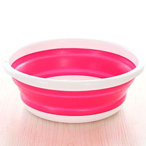Creative Collapsible Water Basin Portable Travel Basin Washing Tool Fashion Hobbies Hot Pink Bath - Tophatter Daily Deals