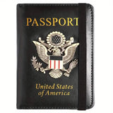 Creative Passport Holder Cover With 3D Metal Badge Black Handbags & Wallets - Tophatter Daily Deals