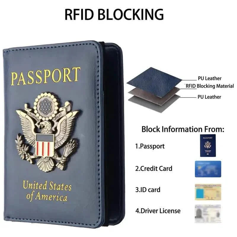Creative Passport Holder Cover With 3D Metal Badge Handbags & Wallets - Tophatter Daily Deals