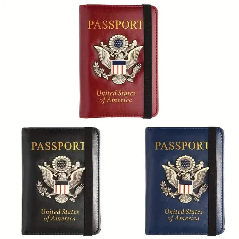 Creative Passport Holder Cover With 3D Metal Badge Handbags & Wallets - Tophatter Daily Deals