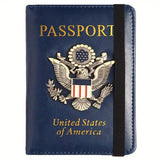 Creative Passport Holder Cover With 3D Metal Badge Dark Blue Handbags & Wallets - Tophatter Daily Deals
