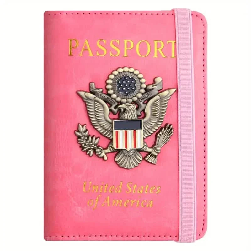 Creative Passport Holder Cover With 3D Metal Badge Pink Handbags & Wallets - Tophatter Daily Deals