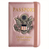 Creative Passport Holder Cover With 3D Metal Badge Rose Handbags & Wallets - Tophatter Daily Deals