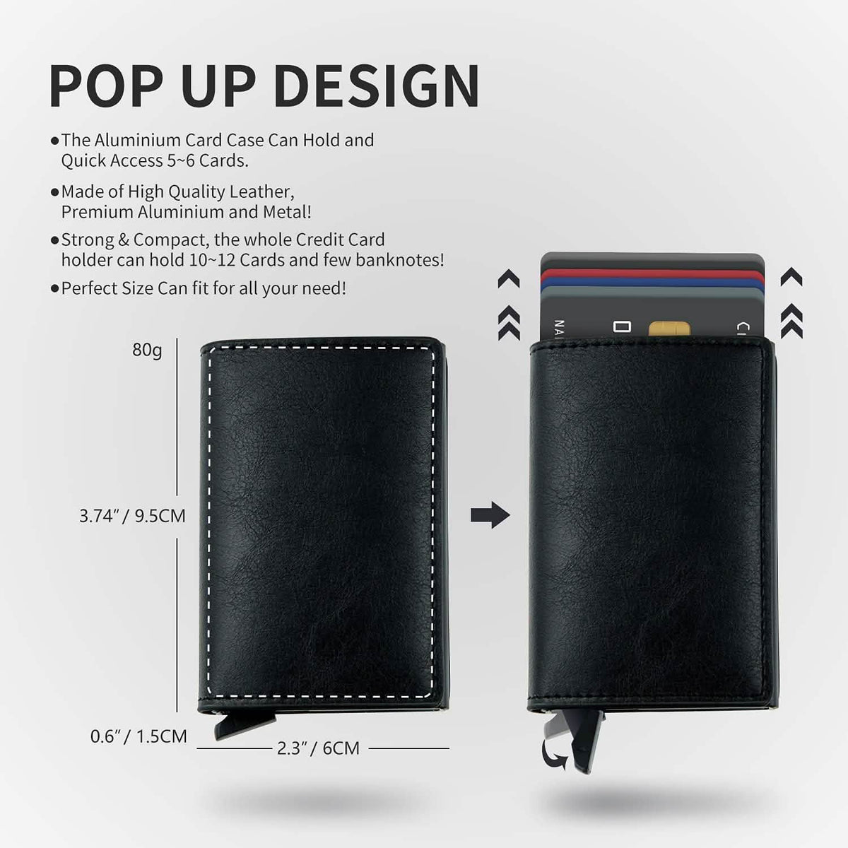 Credit Card Holder RFID Blocking Genuine Leather Vintage Aluminum Business Wallet Handbags & Wallets - Tophatter Daily Deals