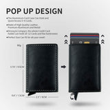 Credit Card Holder RFID Blocking Genuine Leather Vintage Aluminum Business Wallet Handbags & Wallets - Tophatter Daily Deals