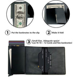 Credit Card Holder RFID Blocking Genuine Leather Vintage Aluminum Business Wallet Handbags & Wallets - Tophatter Daily Deals