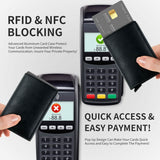 Credit Card Holder RFID Blocking Genuine Leather Vintage Aluminum Business Wallet Handbags & Wallets - Tophatter Daily Deals