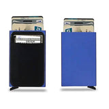 Credit Card Holder Wallet Metal Name Card Blue Handbags & Wallets - Tophatter Daily Deals