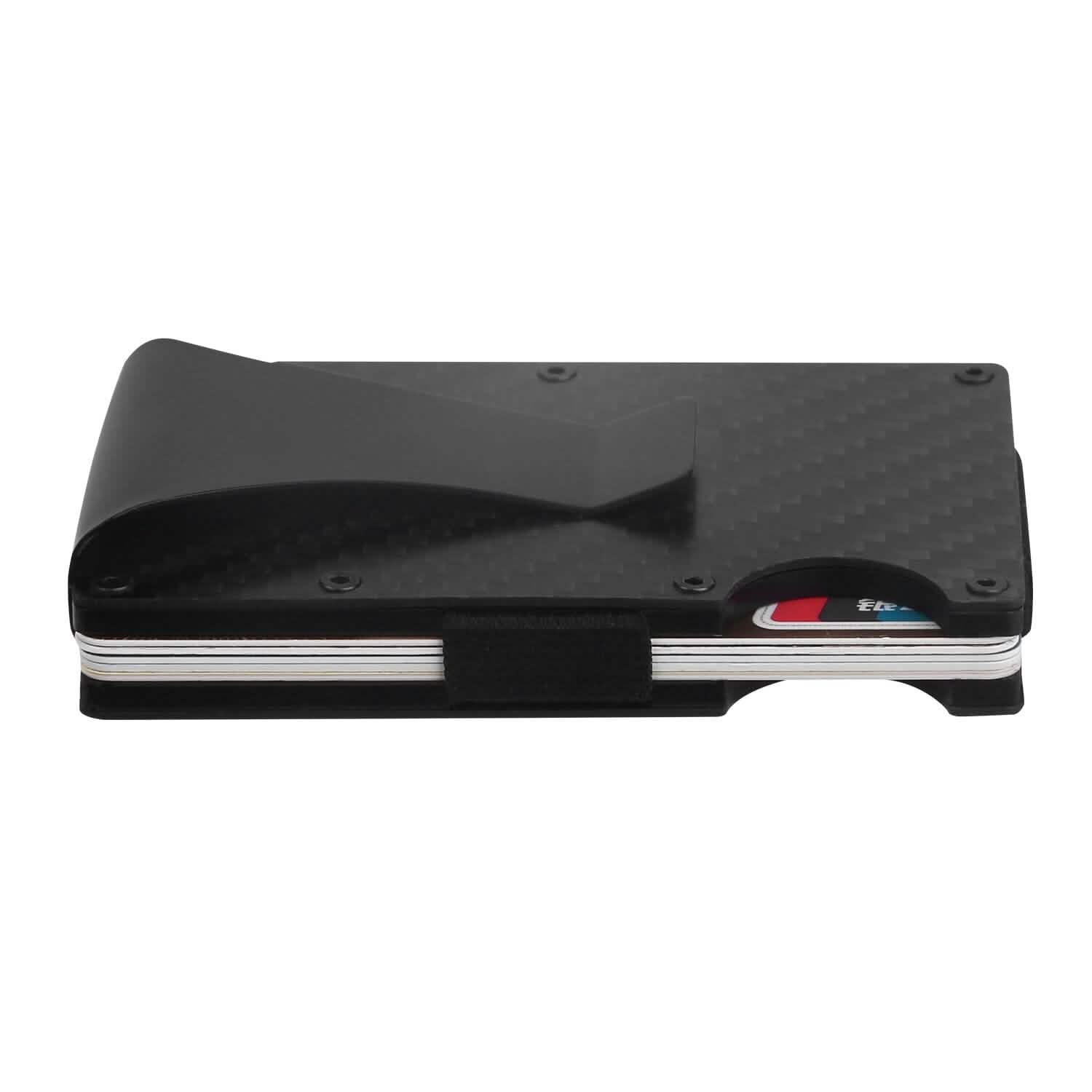 Credit Card Holder with Cash Clip Carbon Fiber RFID Blocking Scan for Men Handbags & Wallets - Tophatter Daily Deals