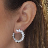 Crescent Moon Earrings Made With Crystals Earrings - Tophatter Daily Deals