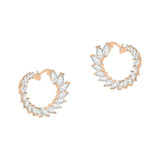 Crescent Moon Earrings Made With Crystals Rose Gold Earrings - Tophatter Daily Deals
