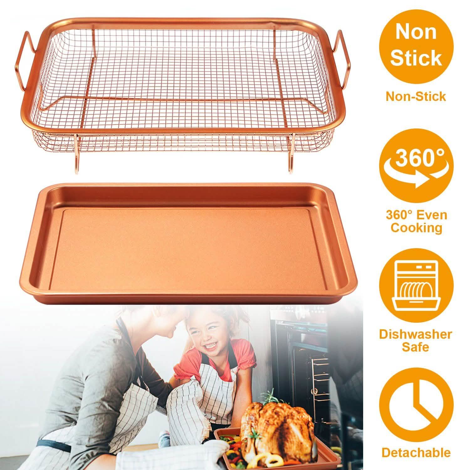Crispy Tray Set Non Stick Grill Basket Kitchen Tools & Gadgets - Tophatter Daily Deals