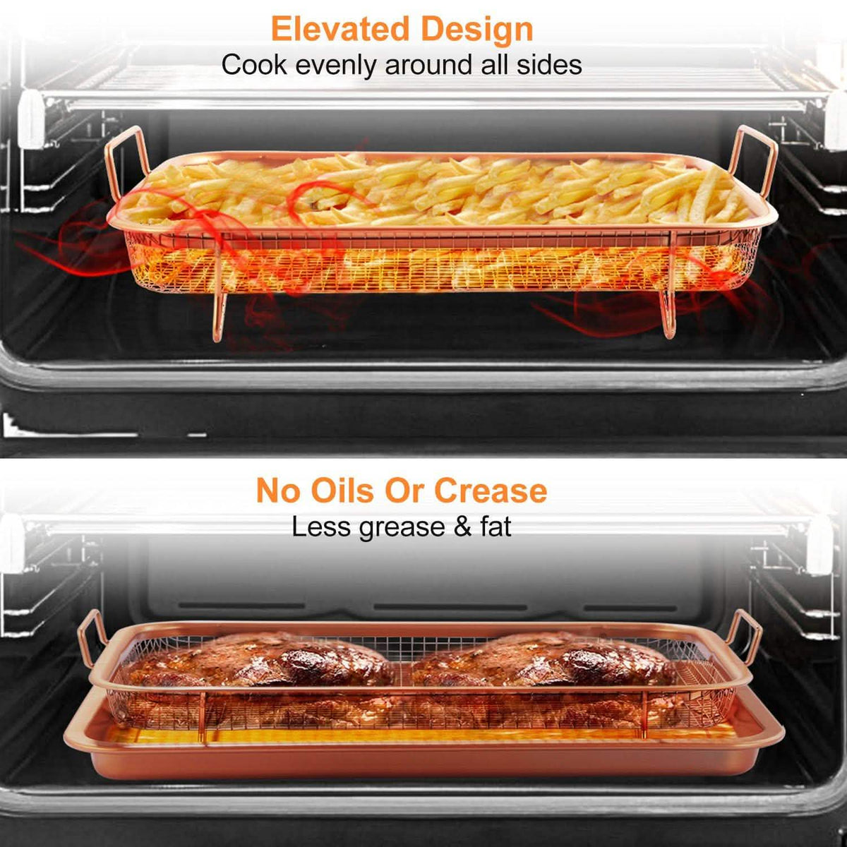Crispy Tray Set Non Stick Grill Basket Kitchen Tools & Gadgets - Tophatter Daily Deals