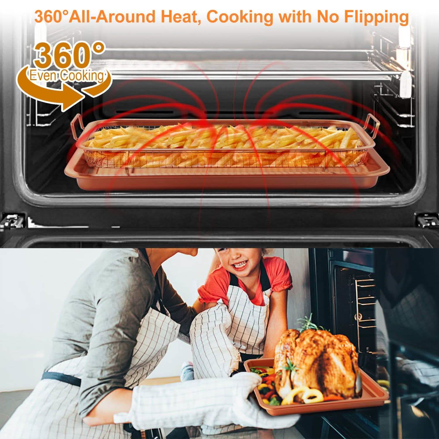 Crispy Tray Set Non Stick Grill Basket Kitchen Tools & Gadgets - Tophatter Daily Deals