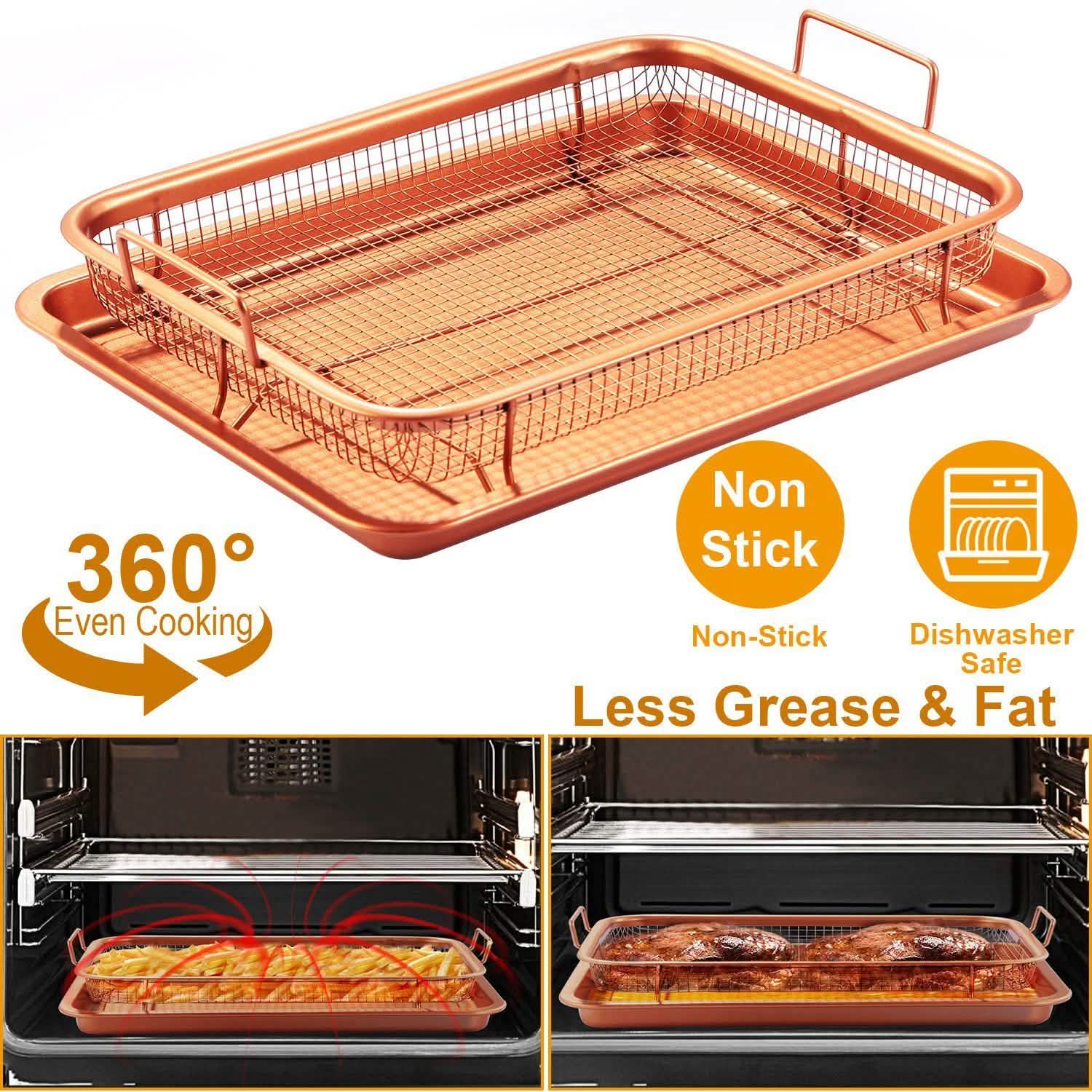 Crispy Tray Set Non Stick Grill Basket Kitchen Tools & Gadgets - Tophatter Daily Deals