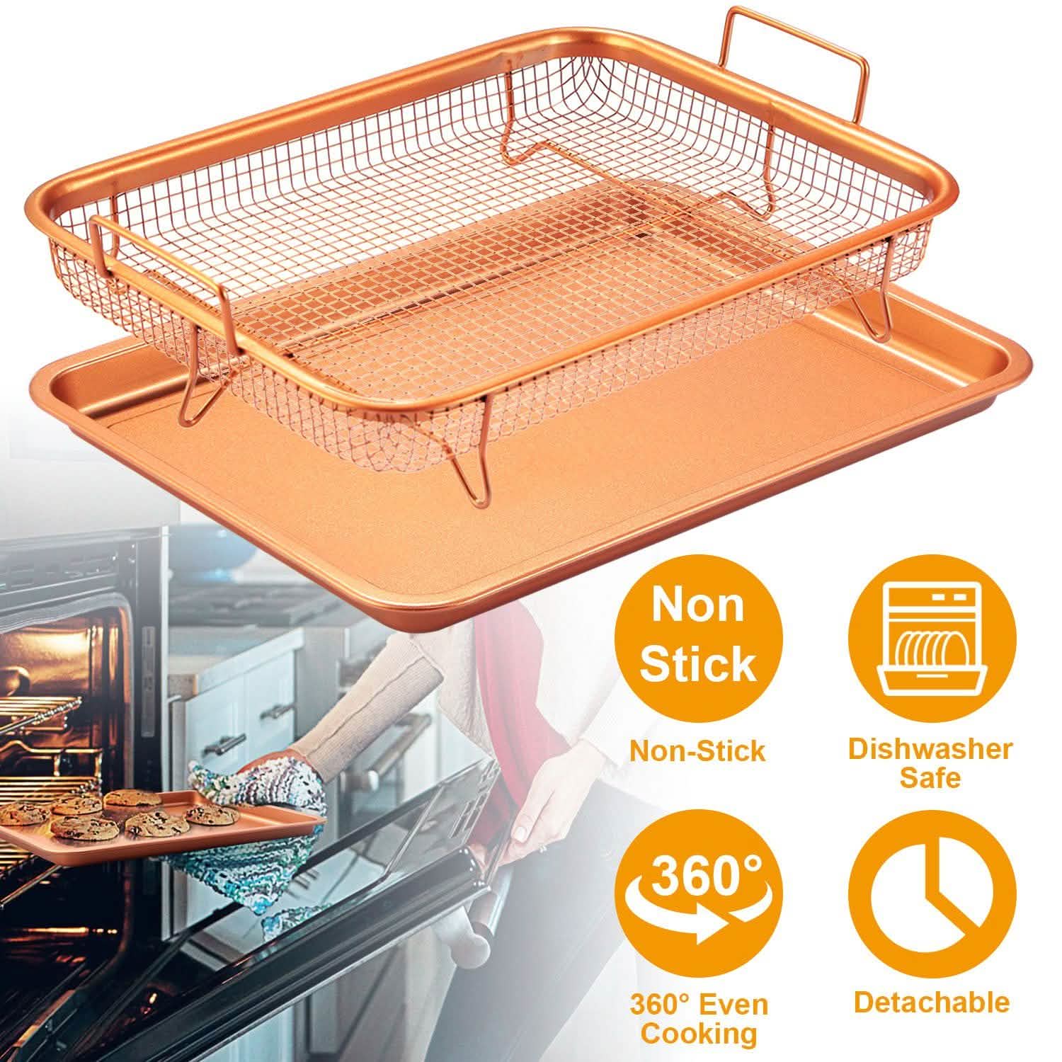Crispy Tray Set Non Stick Grill Basket Kitchen Tools & Gadgets - Tophatter Daily Deals