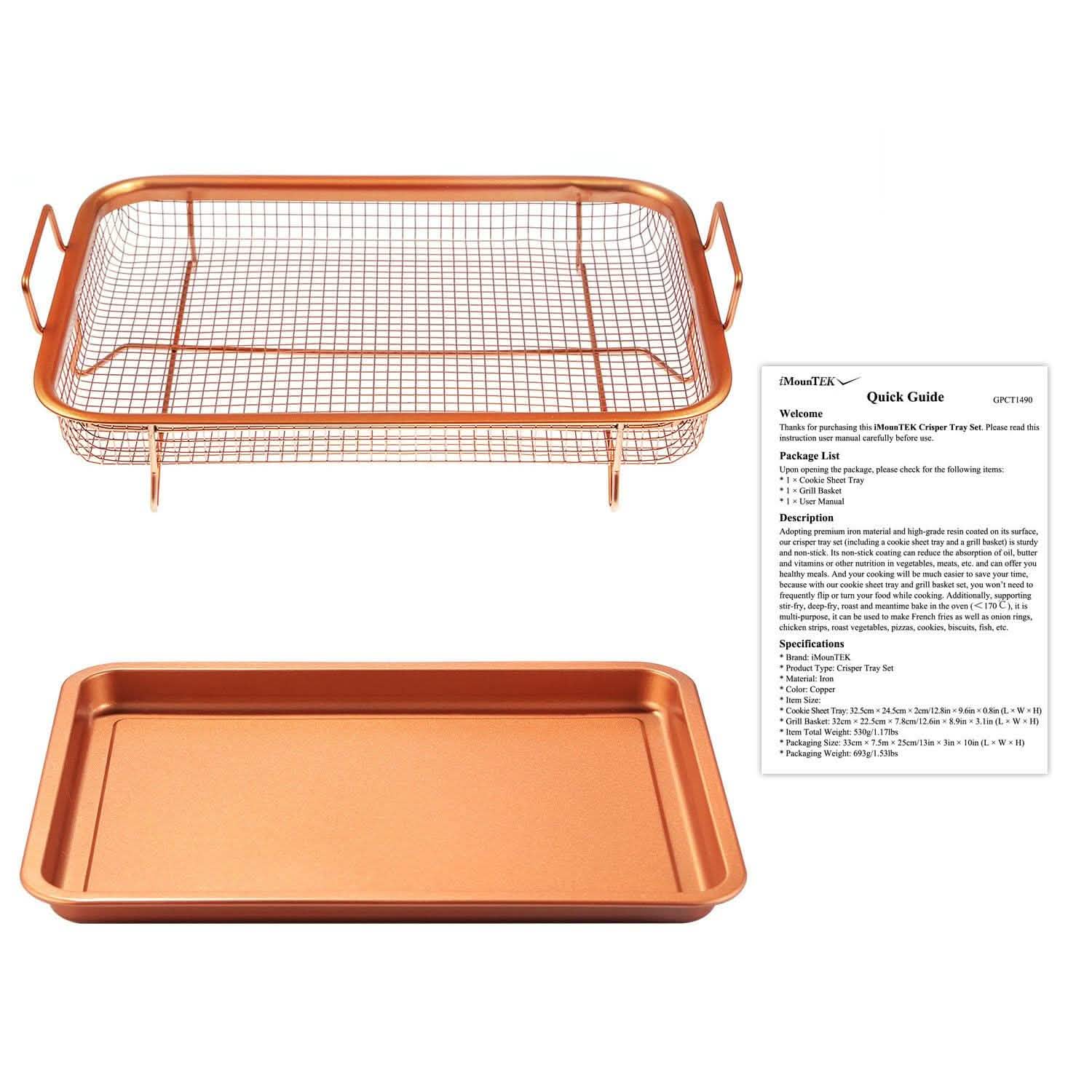 Crispy Tray Set Non Stick Grill Basket Kitchen Tools & Gadgets - Tophatter Daily Deals