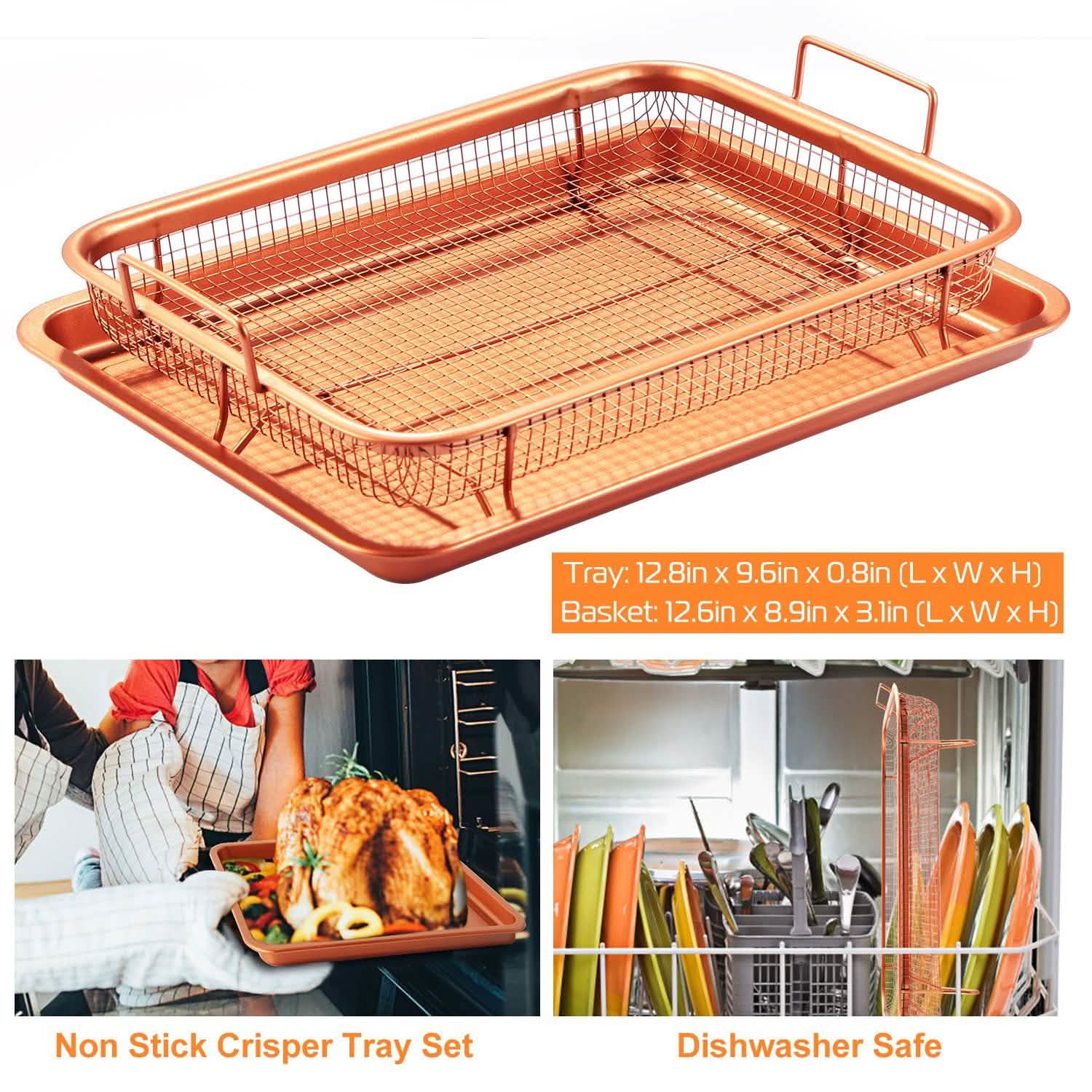 Crispy Tray Set Non Stick Grill Basket Kitchen Tools & Gadgets - Tophatter Daily Deals