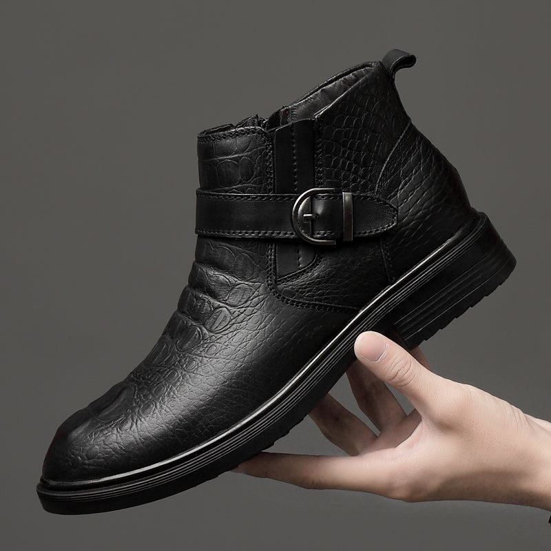 Crocodile Leather Men Boots Shoes Boots - Tophatter Daily Deals