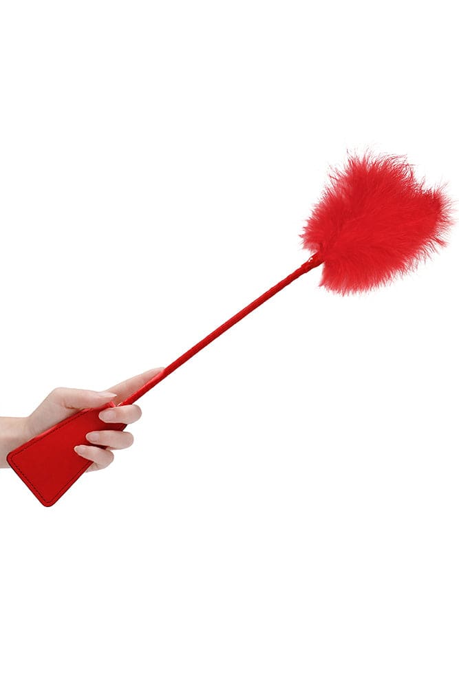 Ouch by Shots Toys - OUCH Crop with Feather - Red BDSM - Tophatter Daily Deals