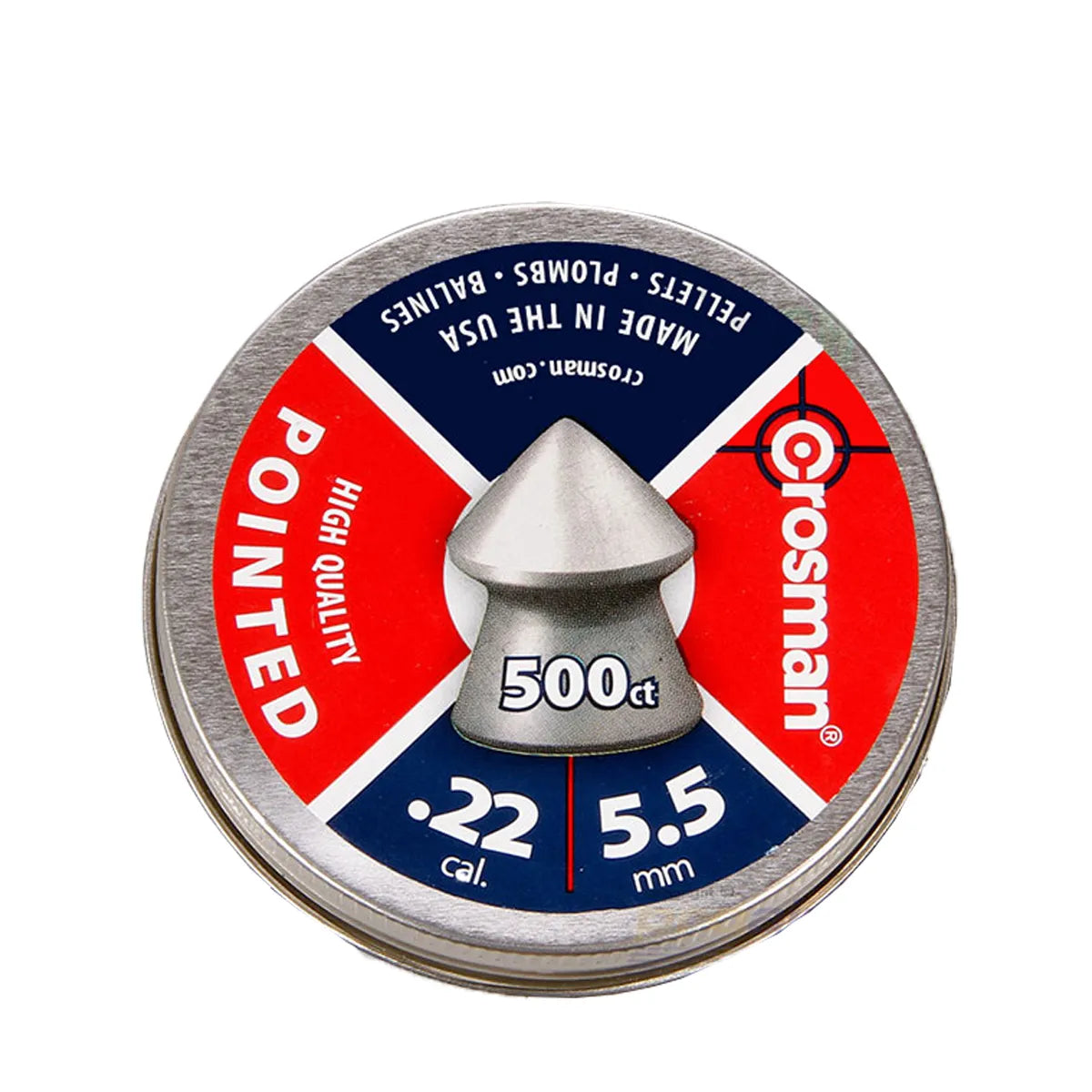 CROSMAN 5.5MM POINTED PELLETS- 500'S - Tophatter's Army Deals BULLETS - Tophatter Daily Deals