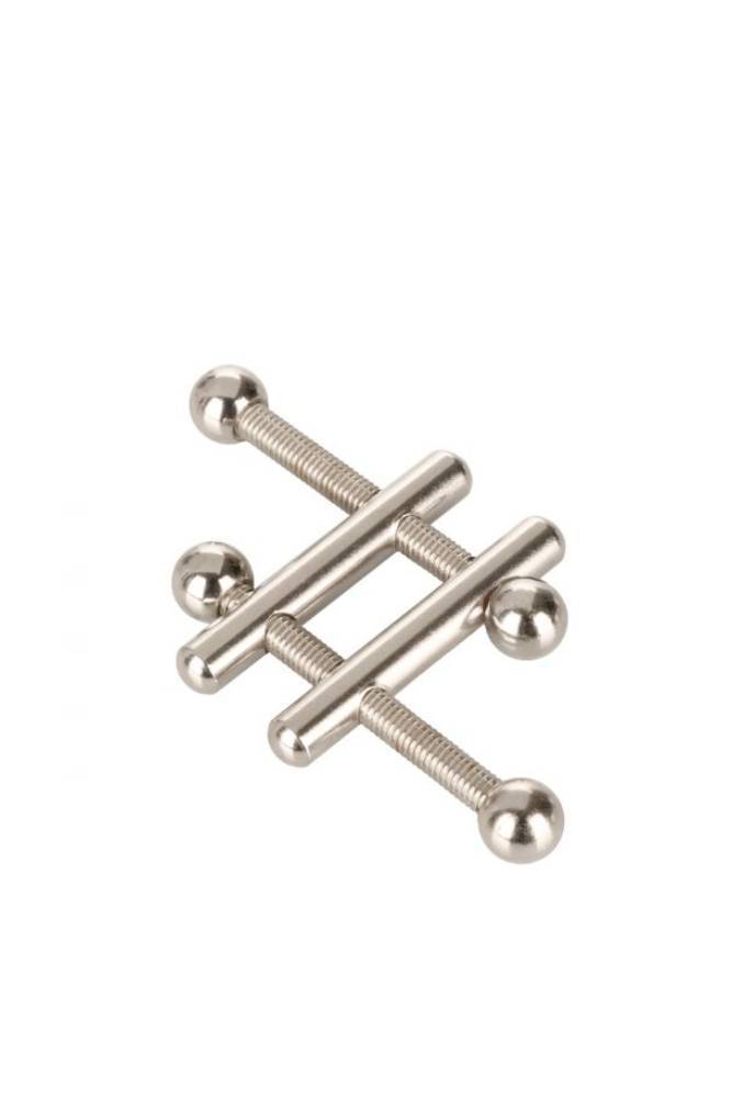 Cal Exotics - Nipple Grips - Crossbar Nipple Vises - Silver BDSM - Tophatter Daily Deals