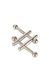 Cal Exotics - Nipple Grips - Crossbar Nipple Vises - Silver BDSM - Tophatter Daily Deals