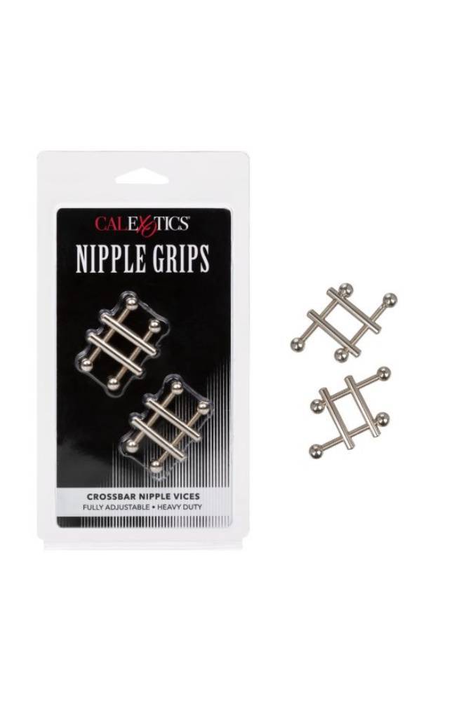 Cal Exotics - Nipple Grips - Crossbar Nipple Vises - Silver BDSM - Tophatter Daily Deals