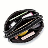 Crossbody Bags for Women Small Genuine Leather Shoulder Purse Cross Body Bag with Triple Top Zipper Adjustable Strap Handbags & Wallets - Tophatter Daily Deals