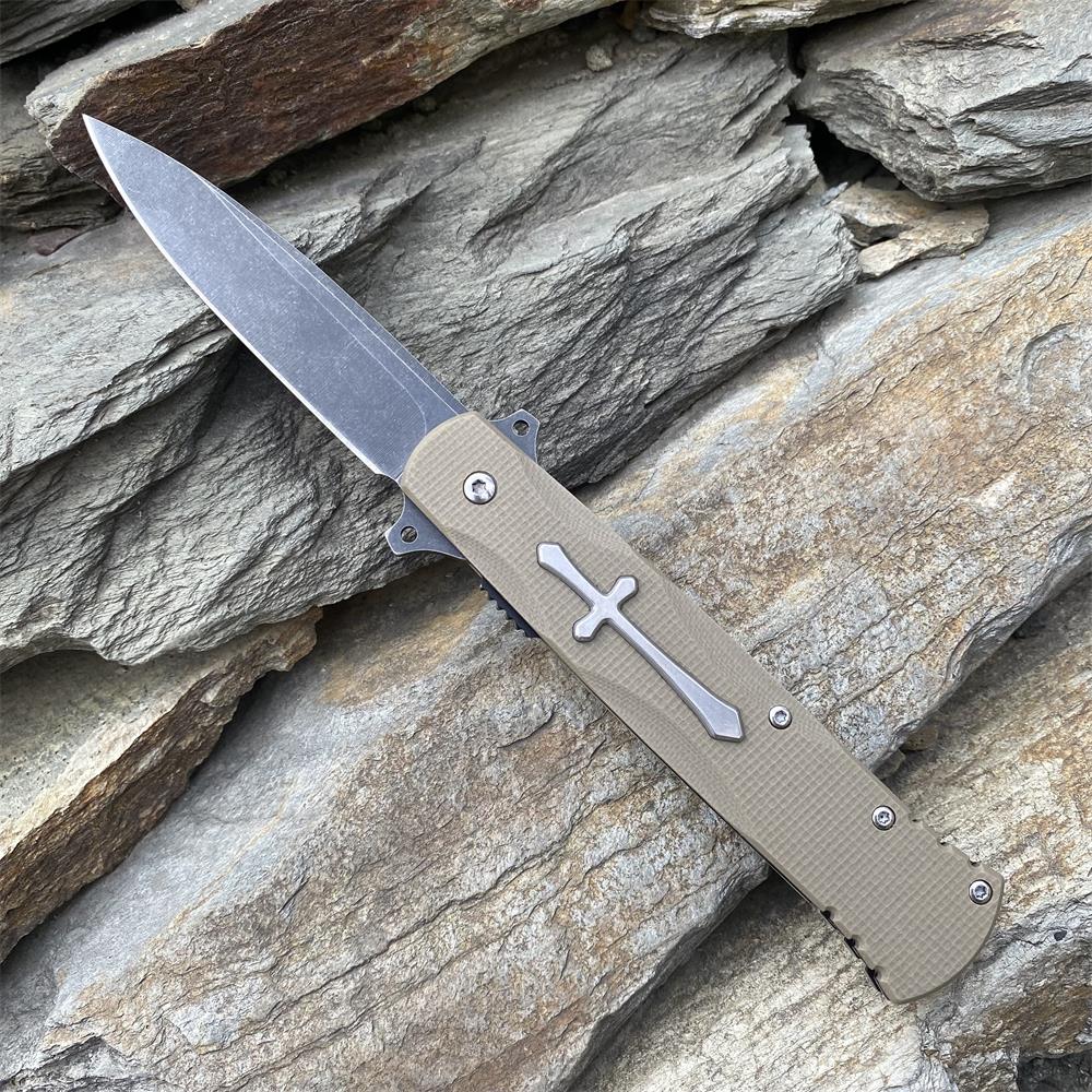 Cross Knife Christian Folding Knife - Tophatter Daily Deals