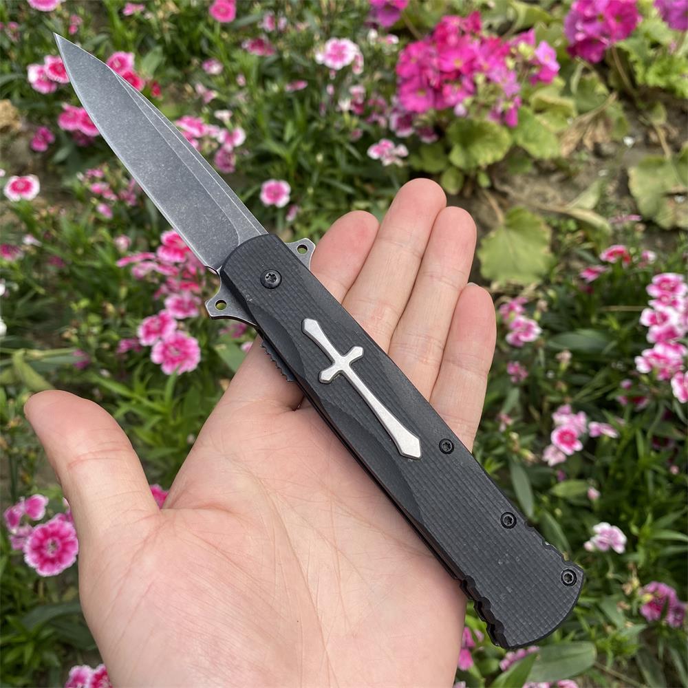 Cross Knife Christian Folding Knife - Tophatter Daily Deals