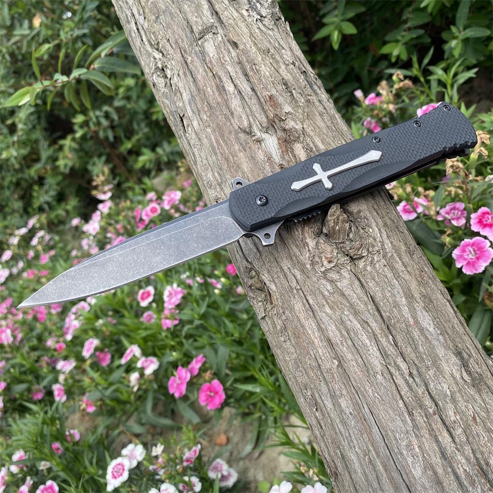Cross Knife Christian Folding Knife - Tophatter Daily Deals