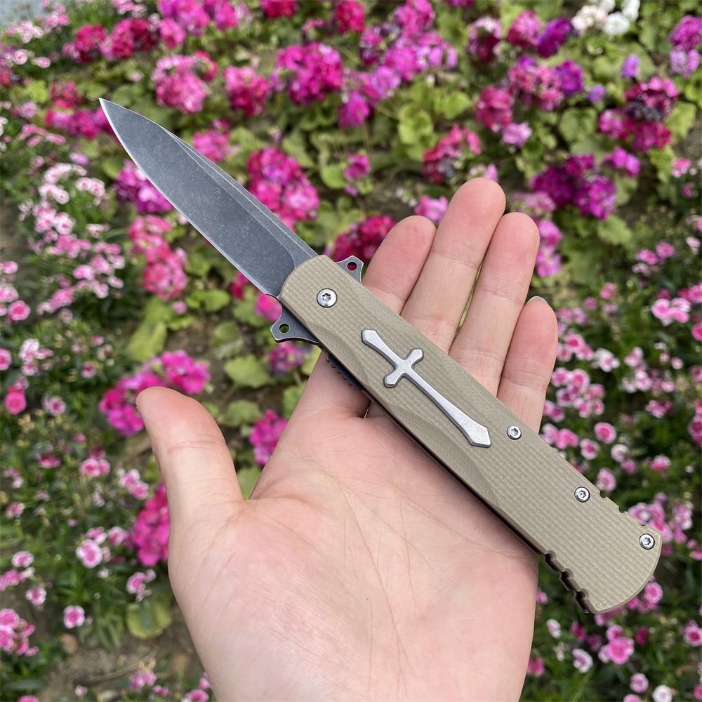 Cross Knife Christian Folding Knife - Tophatter Daily Deals