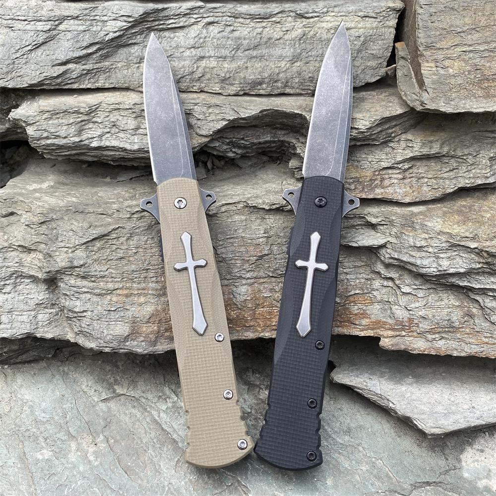 Cross Knife Christian Folding Knife - Tophatter Daily Deals