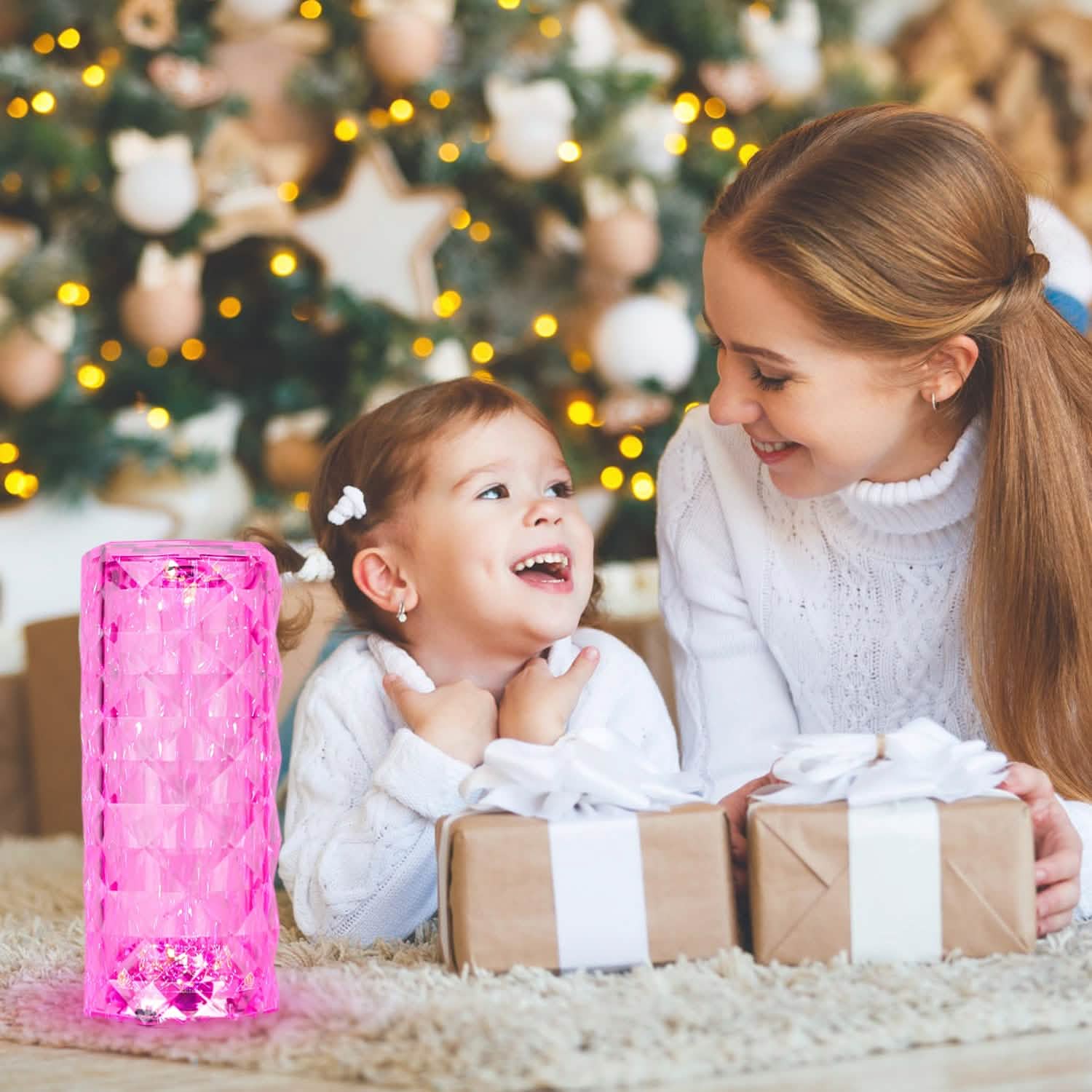 Crystal Diamond Rose Table Lamp Indoor Lighting - Tophatter Daily Deals